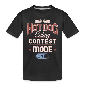 Hot Dog Adult Hot Dog Eating - Kinder Premium Bio T-Shirt - Schwarz - Vorne