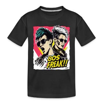 Culture de la musique pop et freak des années 80 - T-shirt bio Premium Enfant - noir - Devant