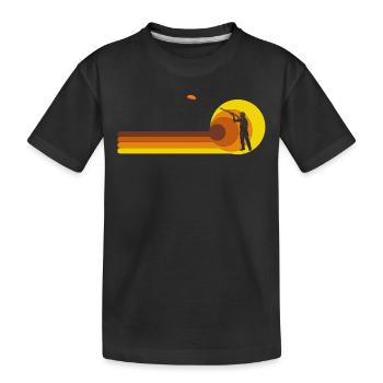 Clay Pigeon Shooting Clay Pigeons Vintage 70s - Kids' Premium Organic T-Shirt - black - Front