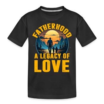 La paternité, un héritage d’amour - T-shirt bio Premium Enfant - noir - Devant