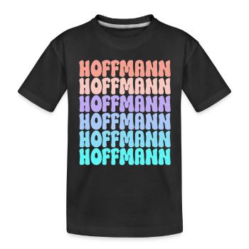 Idée cadeau de nom de famille rétro Hoffmann - T-shirt bio Premium Enfant - noir - Devant