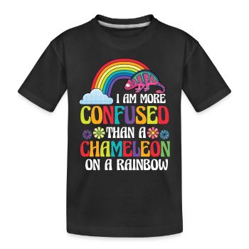 Ich Bin Verwirrter Als Ein Chamäleon - Kinder Premium Bio T-Shirt - Schwarz - Vorne