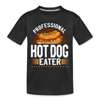 Hot Dog Adult Professional Hot Dog - Kinder Premium Bio T-Shirt - Schwarz - Vorne