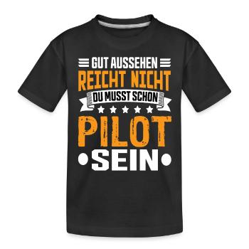 Pilotes pilotes Pilotes Des Pilotes Disant Avions Voler - T-shirt bio Premium Enfant - noir - Devant
