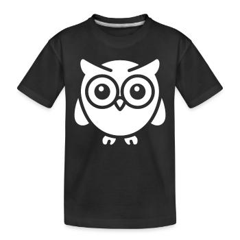 chouette - T-shirt bio Premium Enfant - noir - Devant