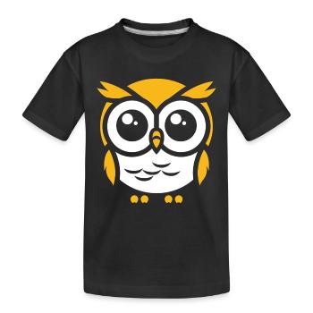 chouette - T-shirt bio Premium Enfant - noir - Devant