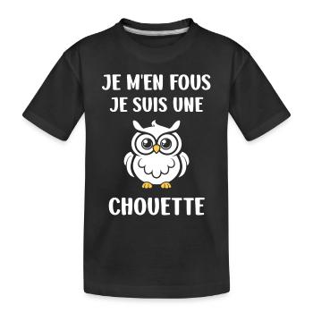 Humour chouette - T-shirt bio Premium Enfant - noir - Devant