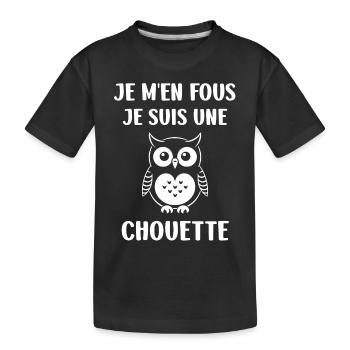 Humour chouette - T-shirt bio Premium Enfant - noir - Devant