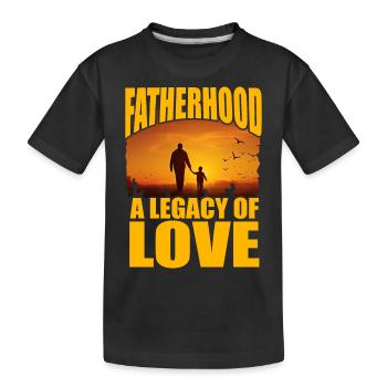 La paternité, un héritage d’amour - T-shirt bio Premium Enfant - noir - Devant