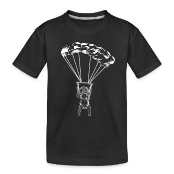 Parachutisme Écureuils Drôle Chipmunks Amoureux des animaux - T-shirt bio Premium Enfant - noir - Devant
