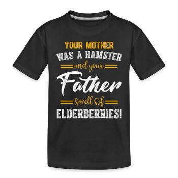 Ta mère était un hamster que ton père sentait - T-shirt bio Premium Enfant - noir - Devant