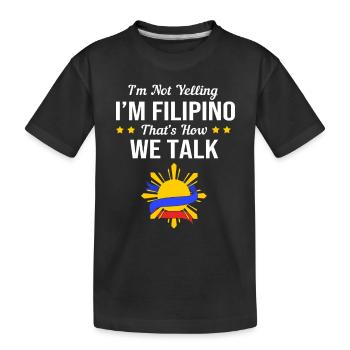 Philippinisch Philippinen - Kinder Premium Bio T-Shirt - Schwarz - Vorne