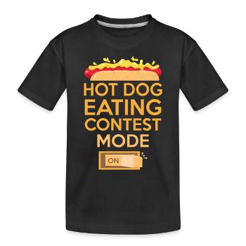 Hot Dog Adult Hot Dog Eating - Kinder Premium Bio T-Shirt - Schwarz - Vorne