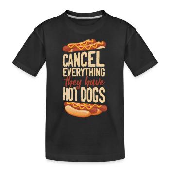 Hot Dog Adulte Annuler Tout - T-shirt bio Premium Enfant - noir - Devant