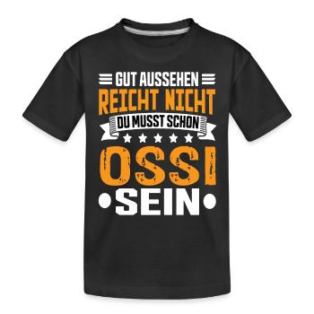 Ossi East German East Germany East Saying - Kids' Premium Organic T-Shirt - black - Front