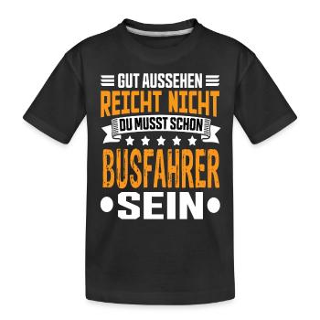 Chauffeur de bus Meilleur chauffeur de bus Chauffeur de bus disant - T-shirt bio Premium Enfant - noir - Devant