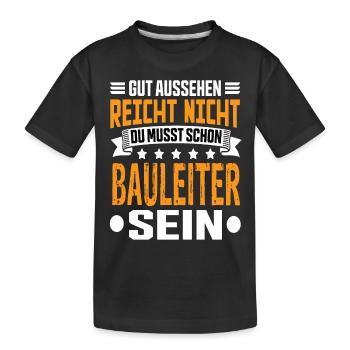 Directeur de la construction Gestion de la construction Meilleur directeur de la construction - T-shirt bio Premium Enfant - noir - Devant