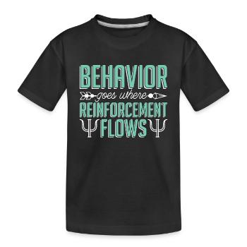 School Psych Behavior Goes Where Psychotherapist - Kids' Premium Organic T-Shirt - black - Front