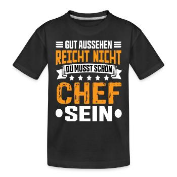 Work Saying Best Sayings - Kids' Premium Organic T-Shirt - black - Front