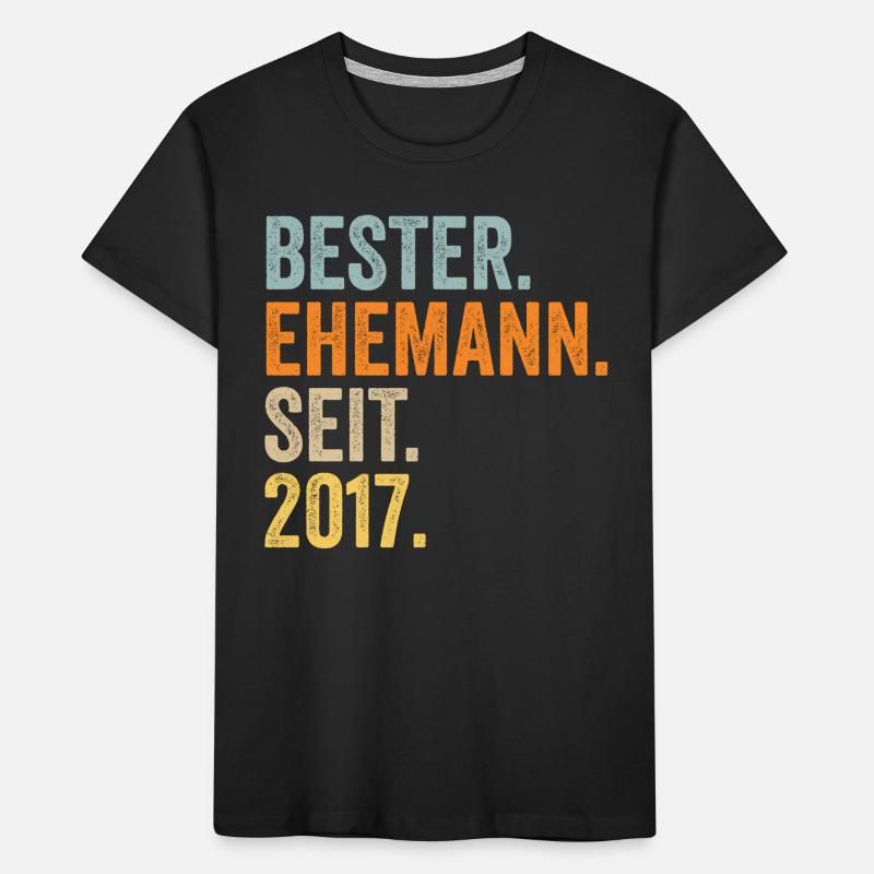Valentinstag Bester Ehemann Seit 2017 Kinder Premium Bio T-Shirt