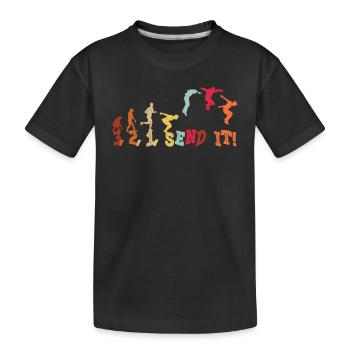 Parkour-send Freerunning Freerunner - Kinder Premium Bio T-Shirt - Schwarz - Vorne