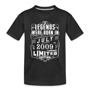 Geburtstag Juli 2009 Jahr Limited Edition - Kinder Premium Bio T-Shirt - Schwarz - Vorne