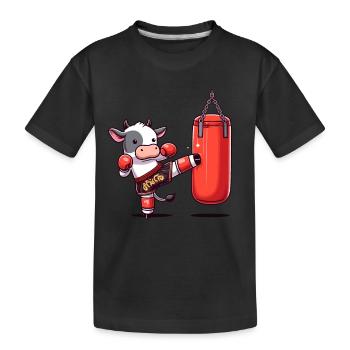 Muay Thai Boxing, Thai Boxing Kickboxen Kickboxer - Kinder Premium Bio T-Shirt - Schwarz - Vorne