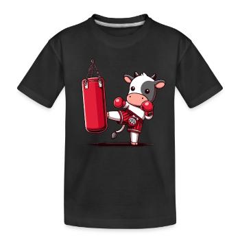 Muay Thai Boxing, Thai Boxing, Kickboxing, Kickboxer - Kids' Premium Organic T-Shirt - black - Front