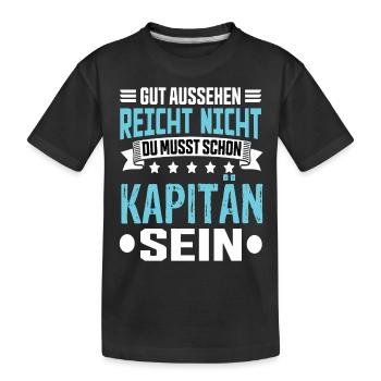 Capitaine - T-shirt bio Premium Enfant - noir - Devant