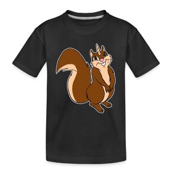 Écureuil Écureuil Drôle Licorne Chipmunks Jeu de mots - T-shirt bio Premium Enfant - noir - Devant
