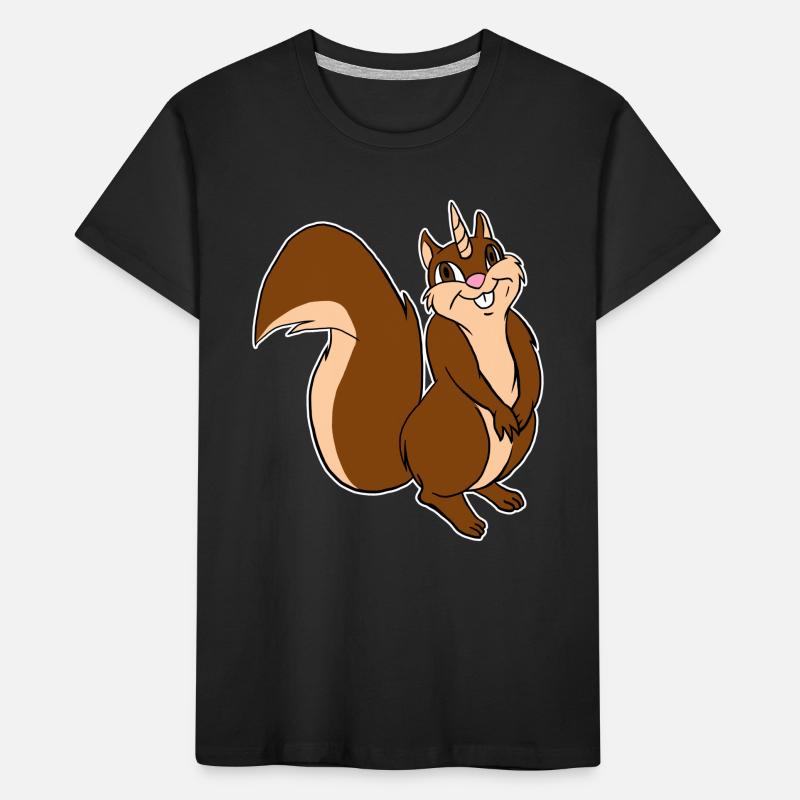 Eichhörnchen Lustiges Eichhörnchen Einhorn Streifenhörnchen Wortspiel Kinder Premium Bio T-Shirt