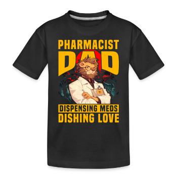 Apotheker Papa gibt Medikamente aus Liebe aus - Kinder Premium Bio T-Shirt - Schwarz - Vorne