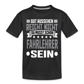 Instructeur d’auto-école - T-shirt bio Premium Enfant - noir - Devant