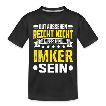 Imker - Kinder Premium Bio T-Shirt - Schwarz - Vorne