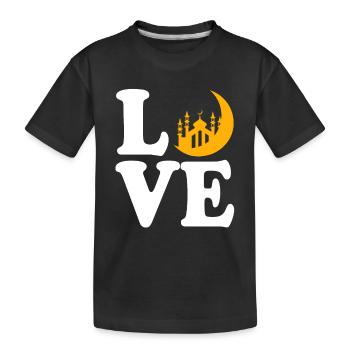 Muslim Islam Moslem Muslima Eid Mubarak - Kinder Premium Bio T-Shirt - Schwarz - Vorne