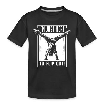 Cartwheeling Gymnastique Gymnaste Costume Roue de charrette - T-shirt bio Premium Enfant - noir - Devant