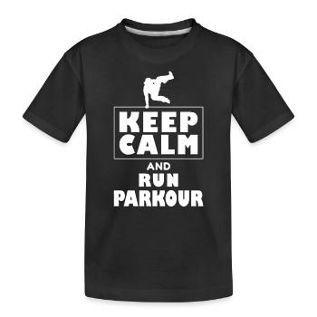 Freerunning freerunner de parkour - T-shirt bio Premium Enfant - noir - Devant