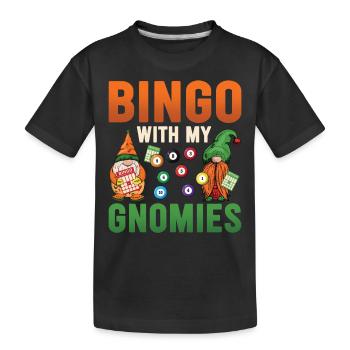 Bingo avec mes gnomies Bingo amusant - T-shirt bio Premium Enfant - noir - Devant