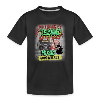 Hardcore Rave Music Raver des années 90 EDM House DJ Rave - T-shirt bio Premium Enfant - noir - Devant