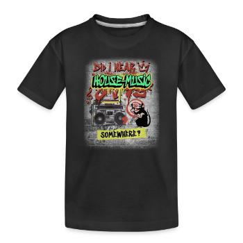 Hardcore-Rave Musik Raver 90s EDM DJ Rave Techno - Kinder Premium Bio T-Shirt - Schwarz - Vorne