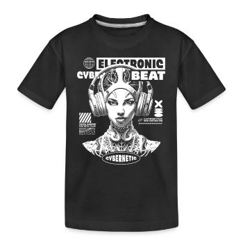 Futuristisches Festival T-Shirt für Clubbesucher - Kinder Premium Bio T-Shirt - Schwarz - Vorne