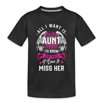 Tante Im Himmel - Kinder Premium Bio T-Shirt - Schwarz - Vorne