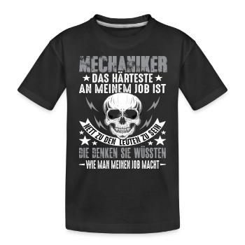 Mechaniker Kfz Kfz Mechaiker Lustig Spruch - Kinder Premium Bio T-Shirt - Schwarz - Vorne