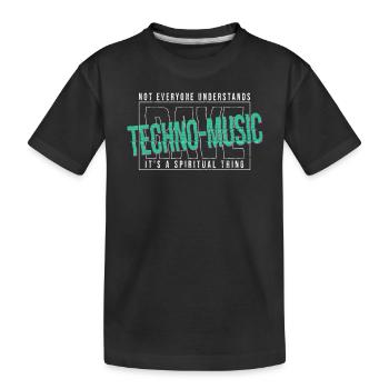 Hardcore-Rave Musik Raver EDM House-Music - Kinder Premium Bio T-Shirt - Schwarz - Vorne