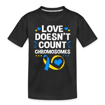 Down Syndrom - Kinder Premium Bio T-Shirt - Schwarz - Vorne