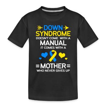 Down Syndrom T21 Chromosom Trisomie - Kinder Premium Bio T-Shirt - Schwarz - Vorne