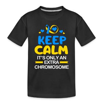 Down Syndrom - Kinder Premium Bio T-Shirt - Schwarz - Vorne