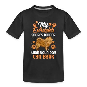 L’Eurasier ronfle plus fort Spitz Eurasien - T-shirt bio Premium Enfant - noir - Devant