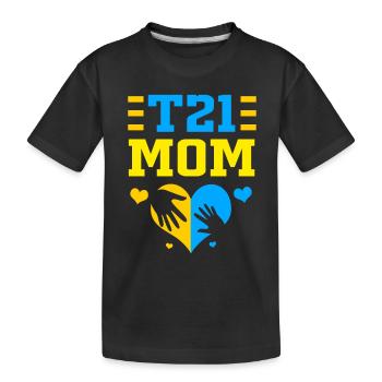 Down Syndrom - Kinder Premium Bio T-Shirt - Schwarz - Vorne