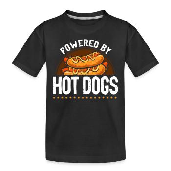 Hot Dog Adulte Propulsé Par Des Hot-Dogs - T-shirt bio Premium Enfant - noir - Devant
